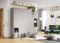 CP-01 Vertical Wall Bed Concept 140cm with Storage Cabinets
