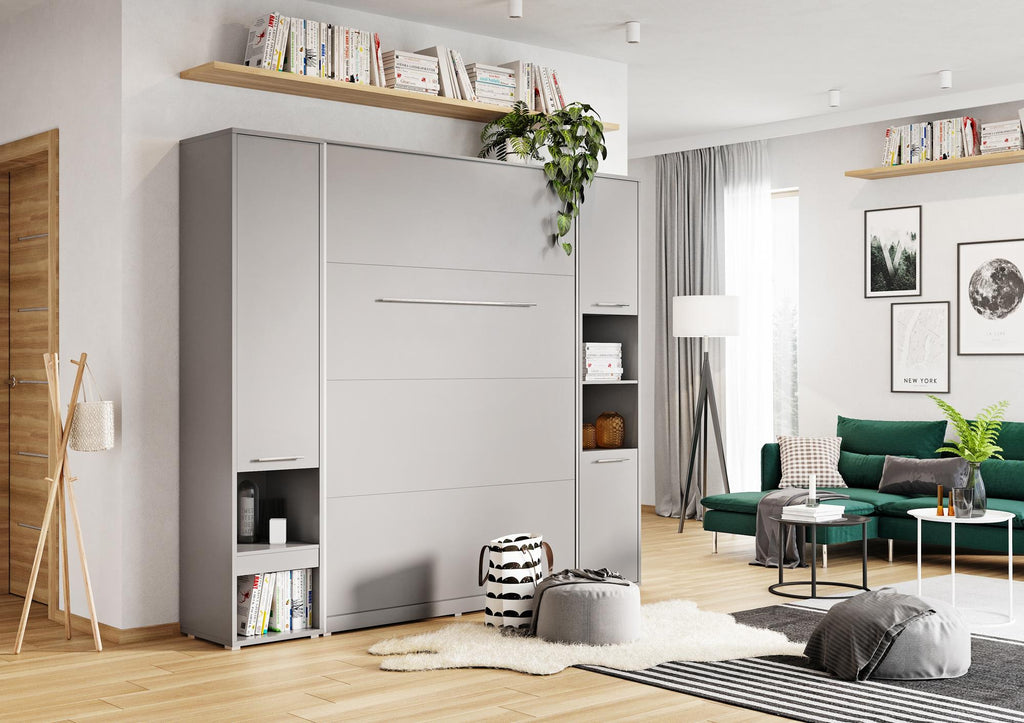 CP-02 Vertical Wall Bed Concept 120cm with Storage Cabinet