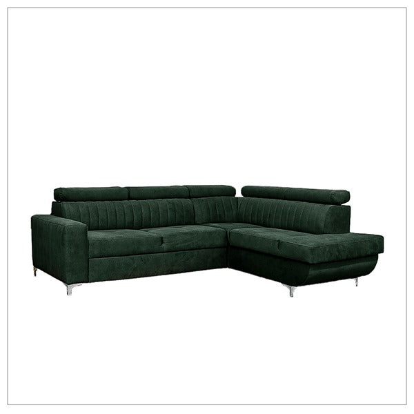 HOUSTON GREEN CORNER SOFA BED