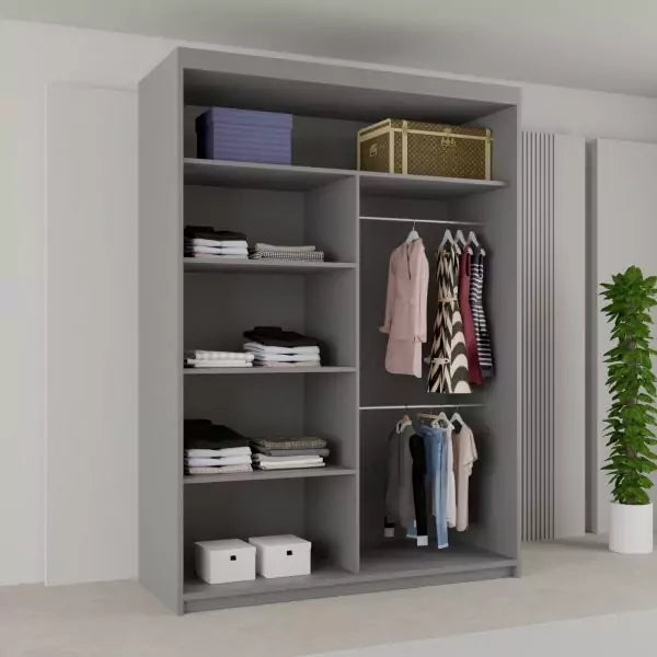 BATUMI GREY SLIDING WARDROBE 120/150cm/180cm/203cm