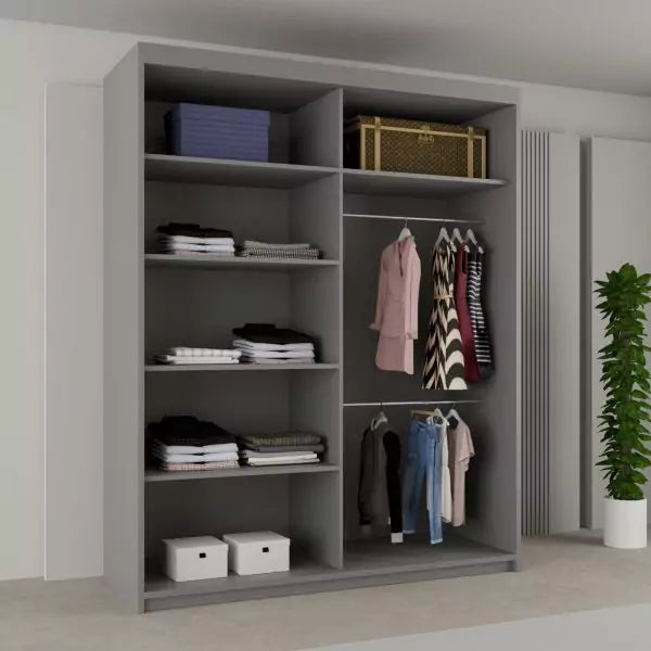 BATUMI GREY SLIDING WARDROBE 120/150cm/180cm/203cm