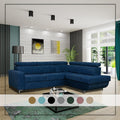 HOUSTON BLUE CORNER SOFA BED