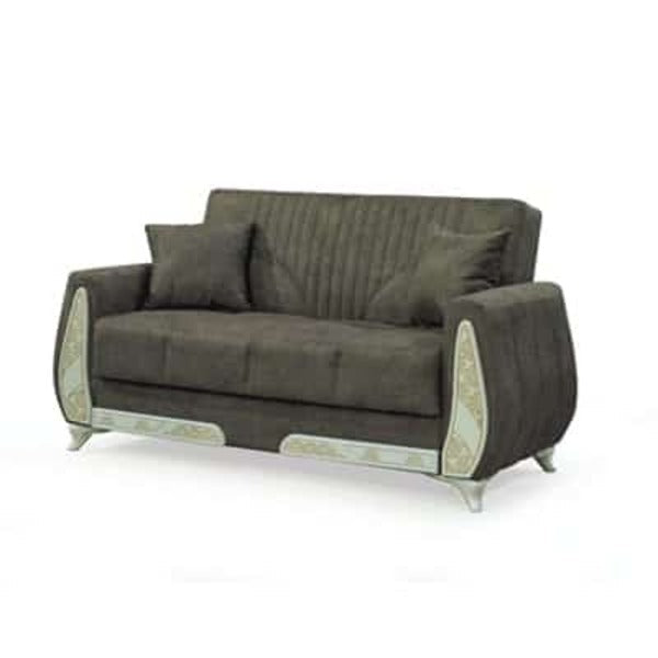 APPLE BROWN 3+2 SOFA BED