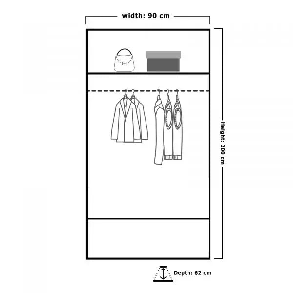 CHICAGO WHITE WARDROBE 250cm