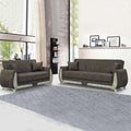 APPLE BROWN 3+2 SOFA BED