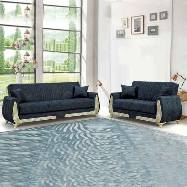 APPLE BROWN 3+2 SOFA BED