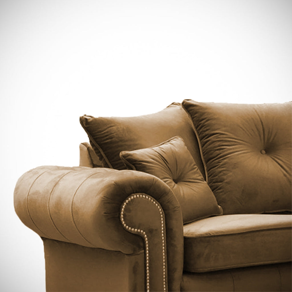ASHWIN CAMEL BROWN CORNER SOFA