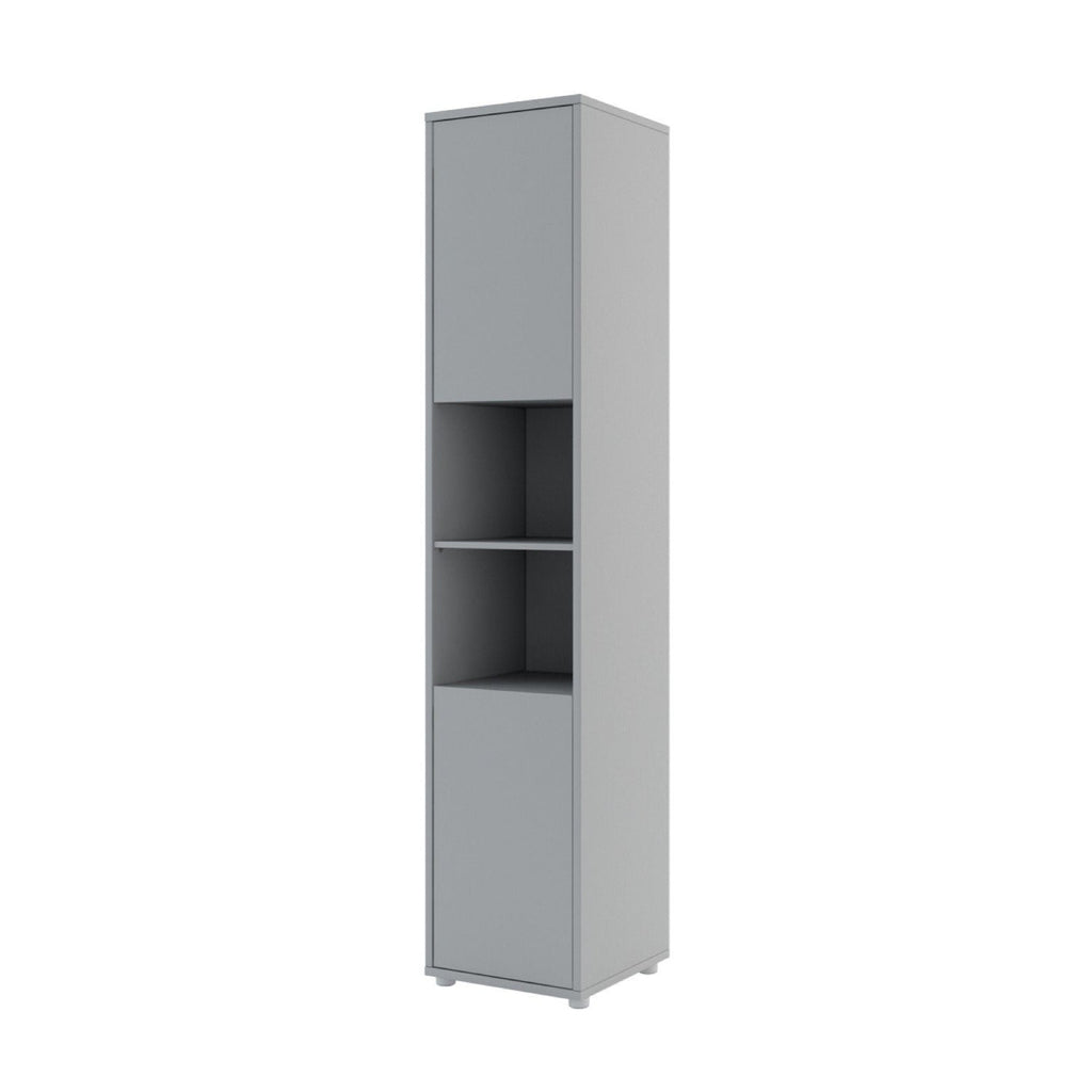 BC-02 Vertical Wall Bed Concept 120cm With Storage Cabinets and LED