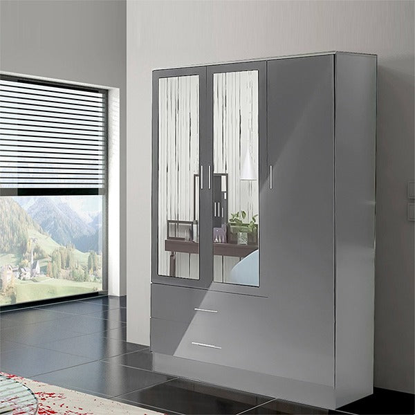 Bobby White 3 Door High Gloss Wardrobe