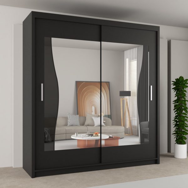 BATUMI GREY SLIDING WARDROBE 120/150cm/180cm/203cm