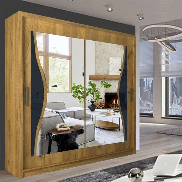 BATUMI GREY SLIDING WARDROBE 120/150cm/180cm/203cm