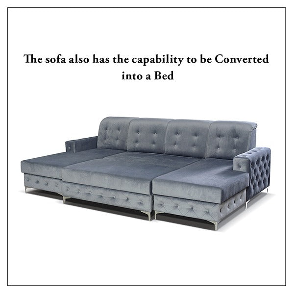 VERSO LARGE LIGHT GREY SOFA BED