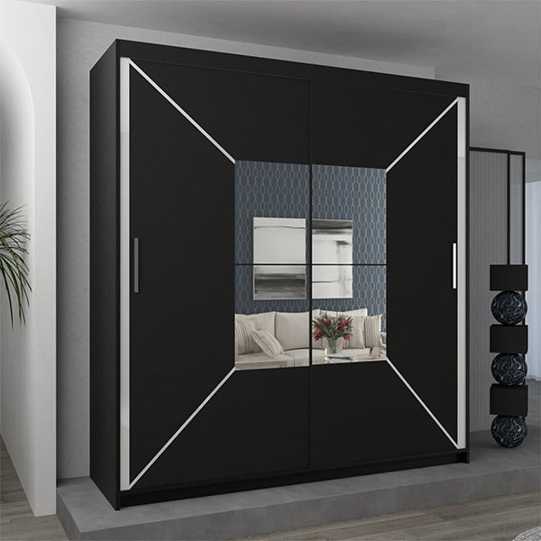 NICOLE WHITE WARDROBE 120cm/150cm/180cm/203cm