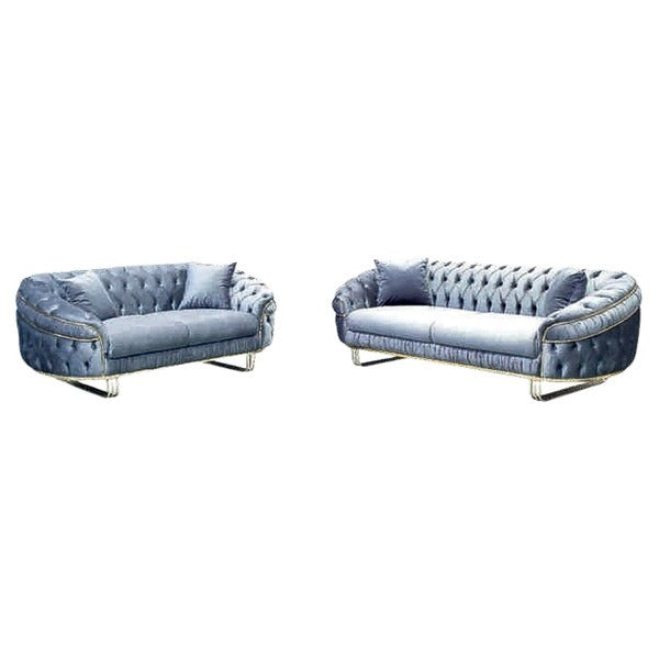 Camden Chesterfield Blue 3+2 Sofa Set