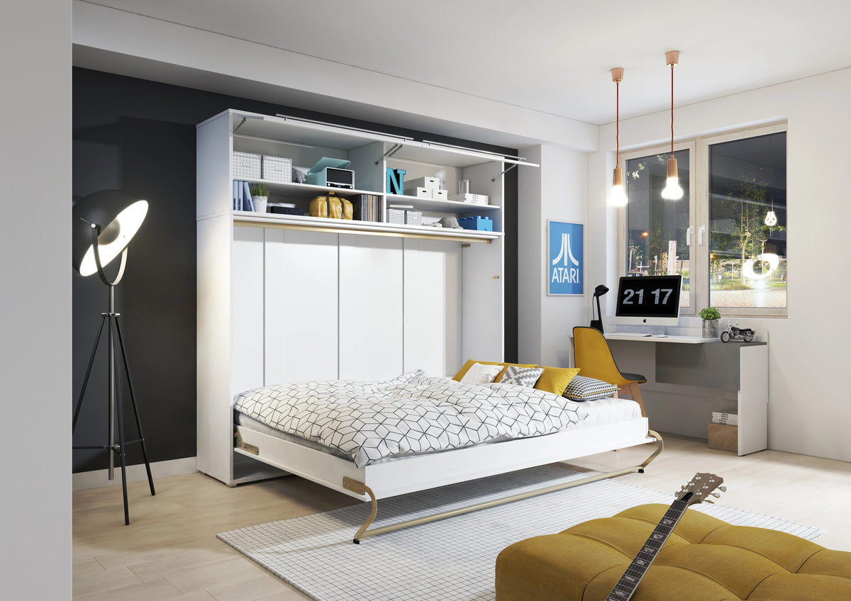CP-04 Horizontal Wall Bed Concept 140cm with Over Bed Unit