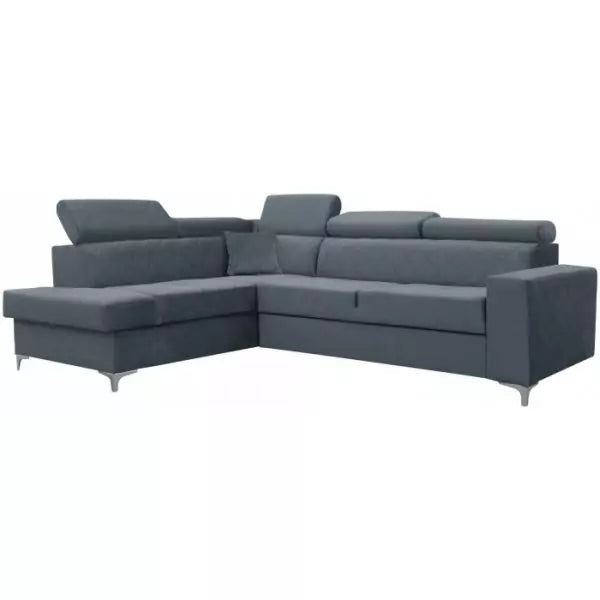 GLOSS CORNER SOFA BED GREY
