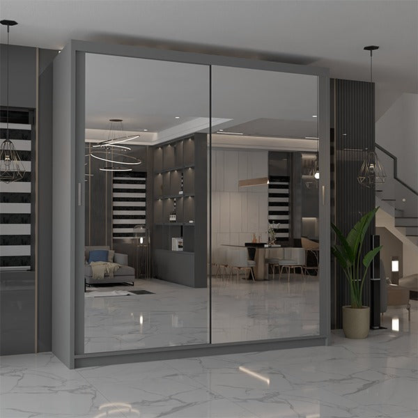 CHICAGO WHITE WARDROBE 250cm