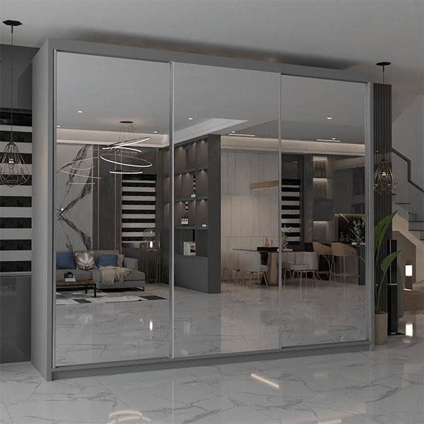 CHICAGO WHITE WARDROBE 250cm