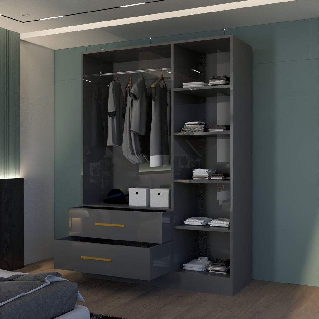 Lugano 3 Door High Gloss Wardrobe