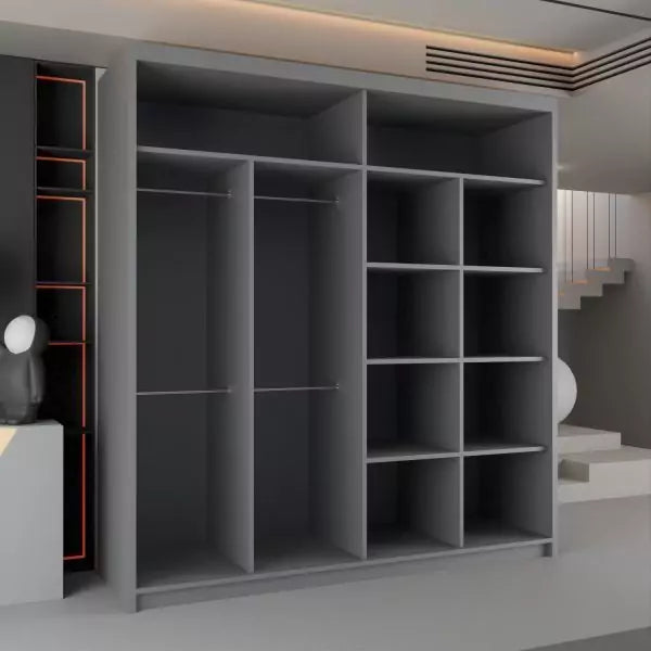 CALIFORNIA GREY WARDROBE 150cm/203cm