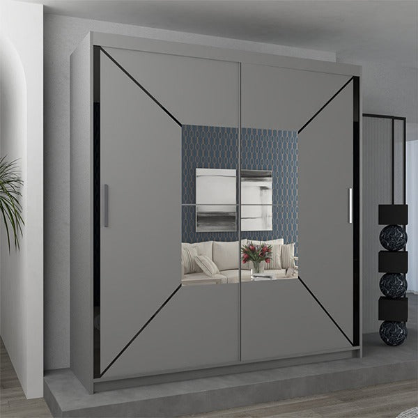 NICOLE WHITE WARDROBE 120cm/150cm/180cm/203cm