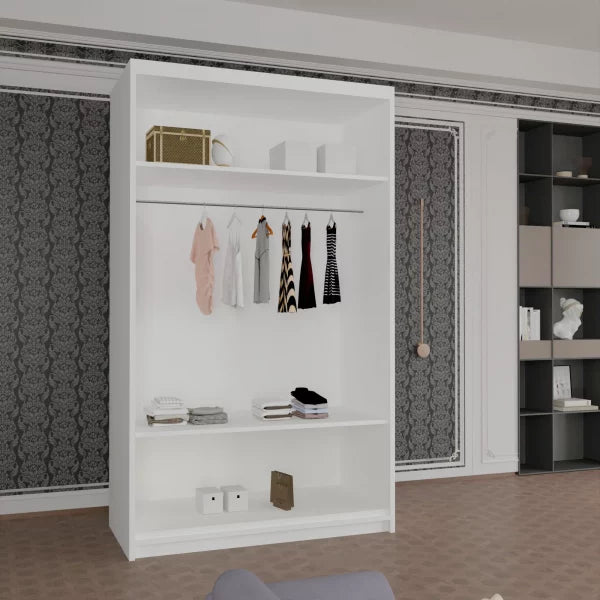 HOUSTON WHITE SLIDING WARDROBE 100cm/120cm/150cm/180cm/203cm