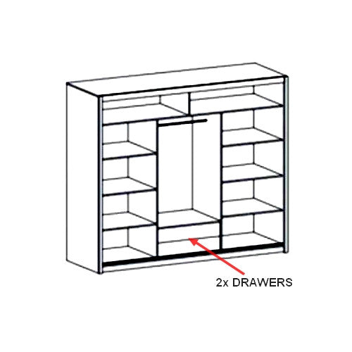 Havana ID-11 Sliding Door Wardrobe 250cm