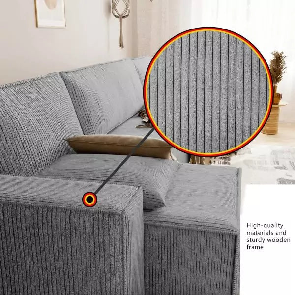 Fabric Grey 3 Seater Sofa Bed