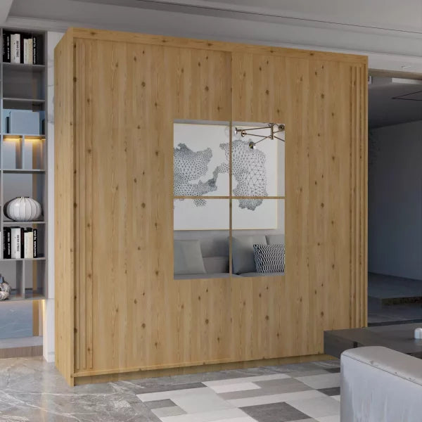 ANDORRA SLIDING WARDROBE GREY 150cm/203cm