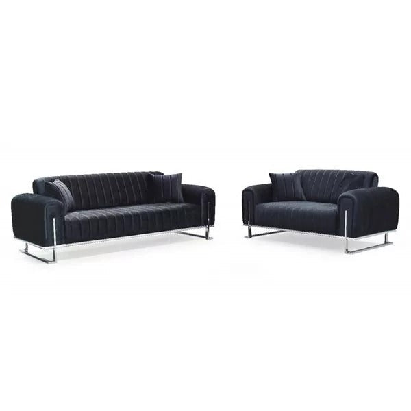 Richmond Black Chesterfield Sofa Set
