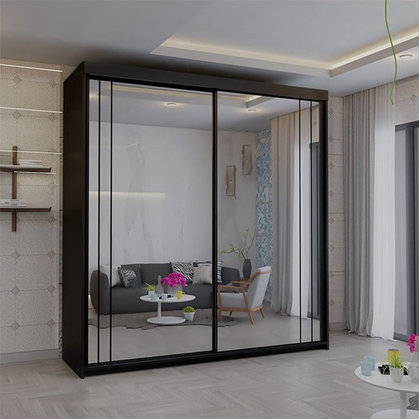 Serbia White Sliding Wardrobe 150cm/200cm