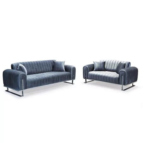 Richmond Black Chesterfield Sofa Set
