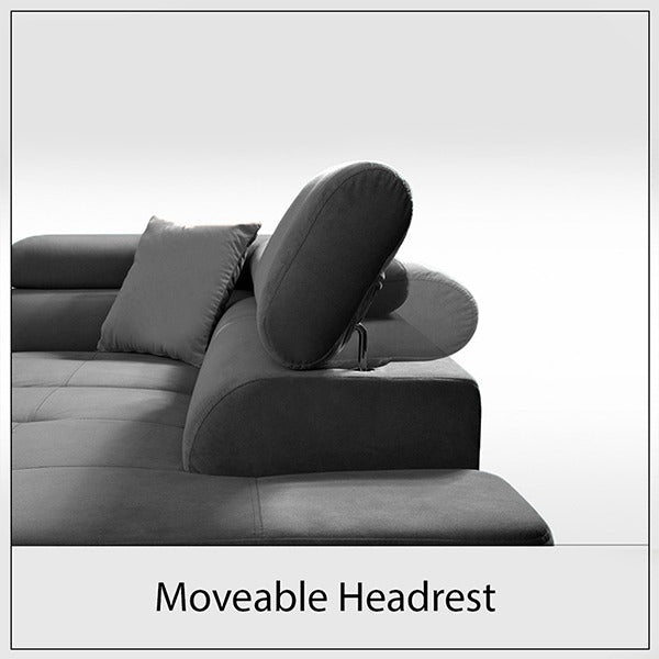 LIDO GREY CORNER SOFA BED