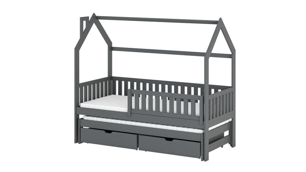 Wooden Single Bed Monkey With Trundle