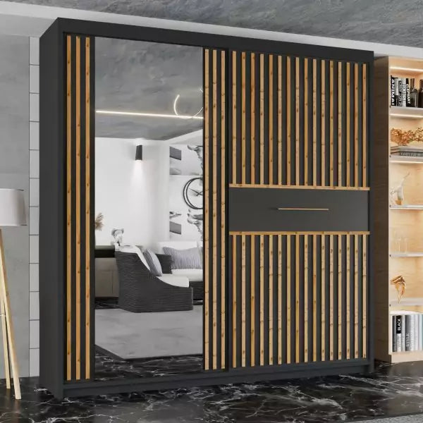 Estonia 2 Door Sliding Wardrobe White 150/203cm