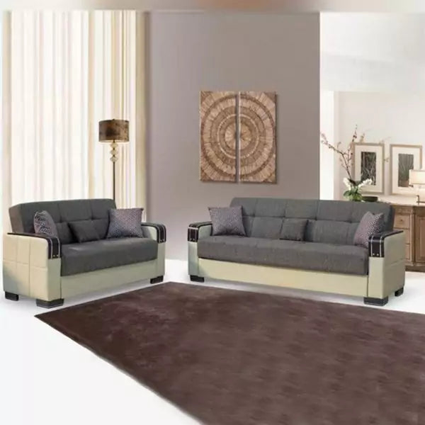 MALTA BROWN 2 SEATER SOFA BED