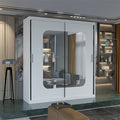 MARIKA WHITE WARDROBE 120cm/150cm/180cm/203cm
