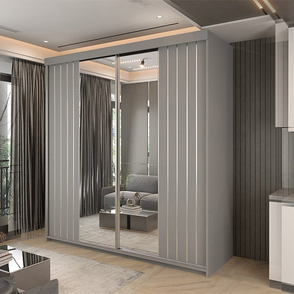 Marbella White Sliding Wardrobe 150cm/200cm