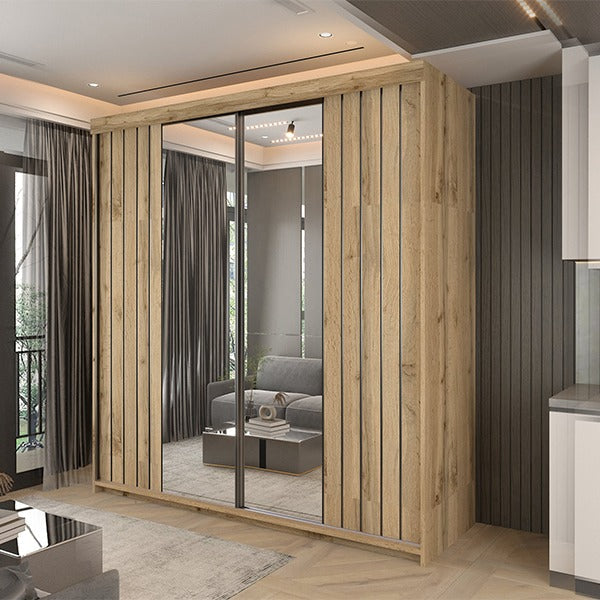 Marbella White Sliding Wardrobe 150cm/200cm