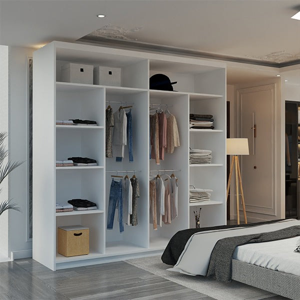 MOON WHITE WARDROBE 150cm/203cm