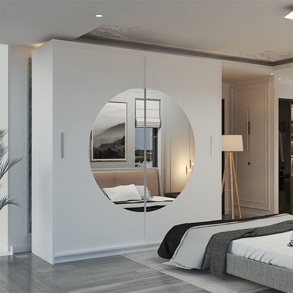 MOON WHITE WARDROBE 150cm/203cm