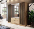Nelly Hinged Door Wardrobe 206cm [Mirror]