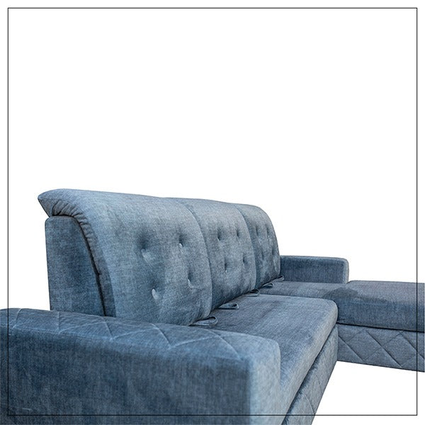 NOVA GREY CORNER SOFA BED