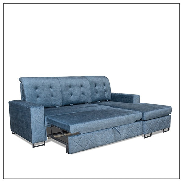 NOVA GREY CORNER SOFA BED