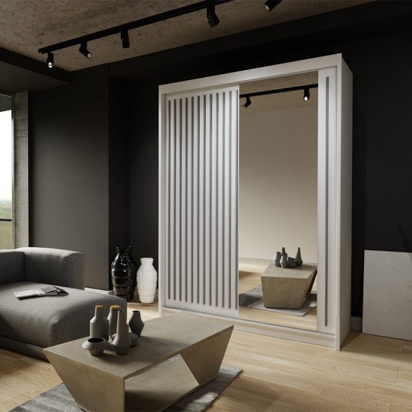 ROYAL WHITE WARDROBE 150cm/203cm