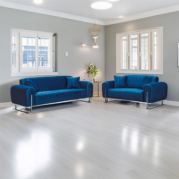 Richmond Chesterfield Blue Sofa Set