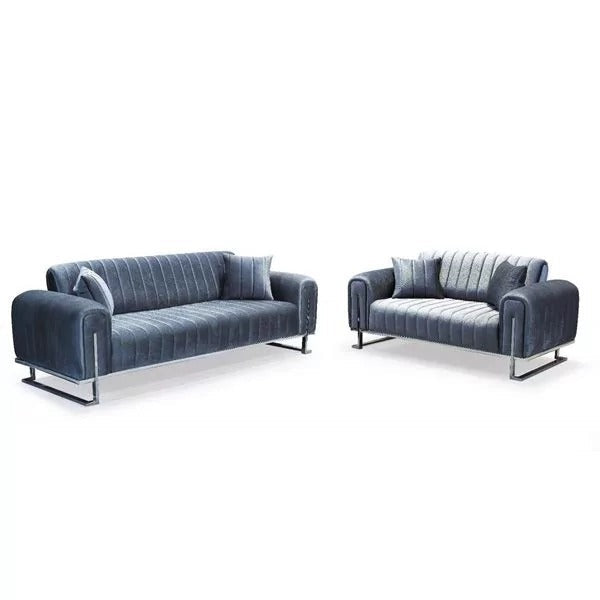 Richmond Chesterfield Blue Sofa Set