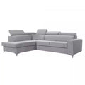 GLOSS CORNER SOFA BED SILVER