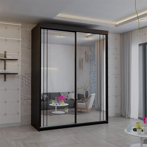 Serbia White Sliding Wardrobe 150cm/200cm