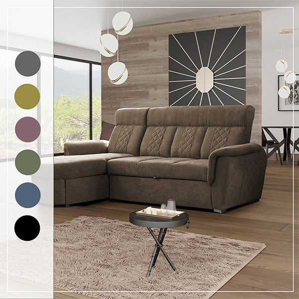 SELLY BROWN SMALL SOFA BED
